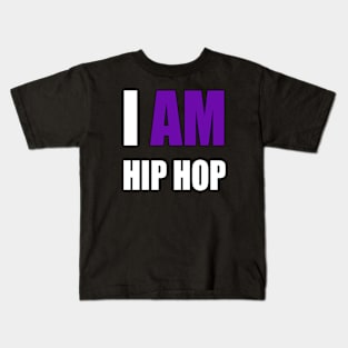 "I AM HIP HOP" PURPLE LETTER Kids T-Shirt